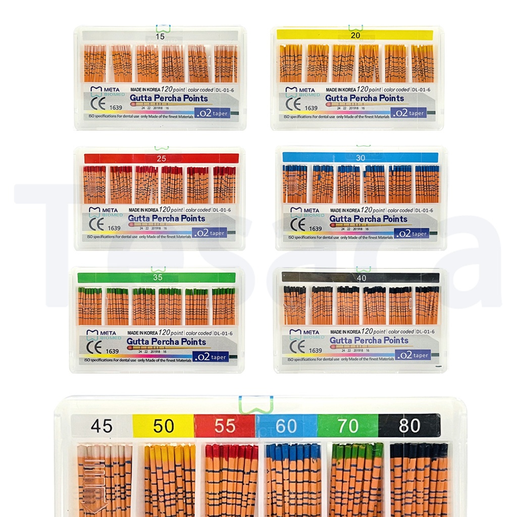 【New】 META  Gutta Percha Points  Taper 02/04/06 #45-80