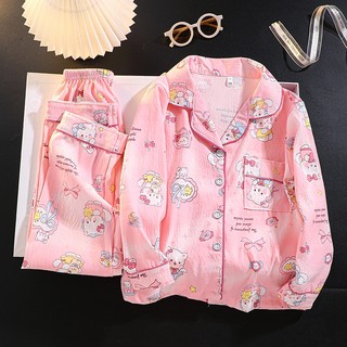  Bộ đồ ngủ dài tay ấm cúng Kid Váy ngủ giai điệu bằng vải Polyester dành cho bé gái 8 - 9 tuổi 