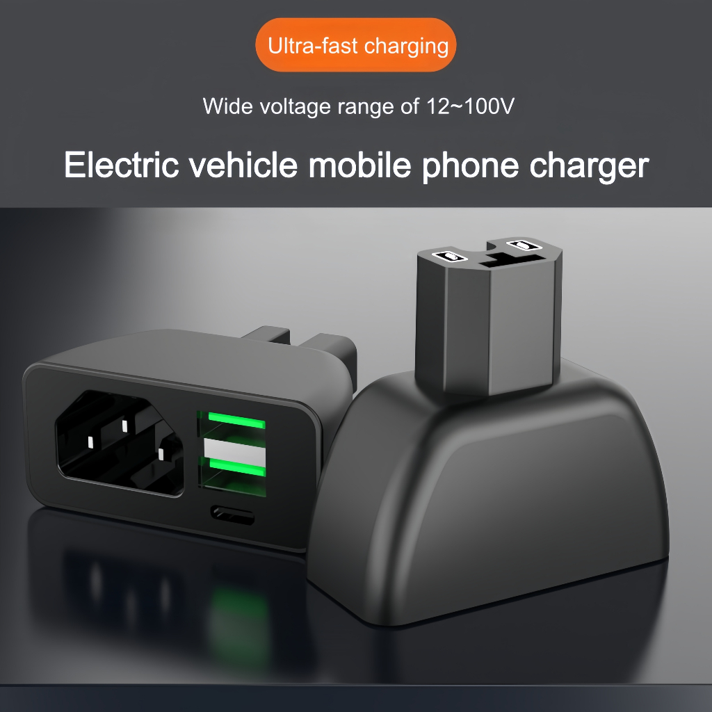 Bộ chuyển đổi sạc Ebike đa năng 12-100V | Bộ sạc USB nhanh cho Ebike / 3 bánh Ebike | Cổng USB kép