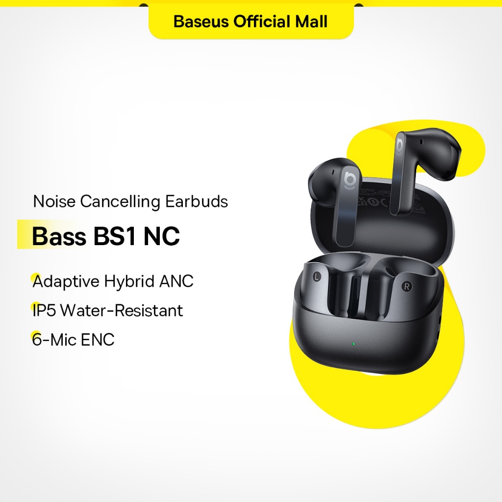 Tai Nghe Baseus BS1 NC Chuẩn Studio Bluetooth 6.0 Gấp Đôi Bass – Chống Nước, Pin 40 Giờ, Nghe Cực Phê, Gọi Cực Đã Với 6 Mic Lọc Ồn Đỉnh | BigBuy360 - bigbuy360.vn