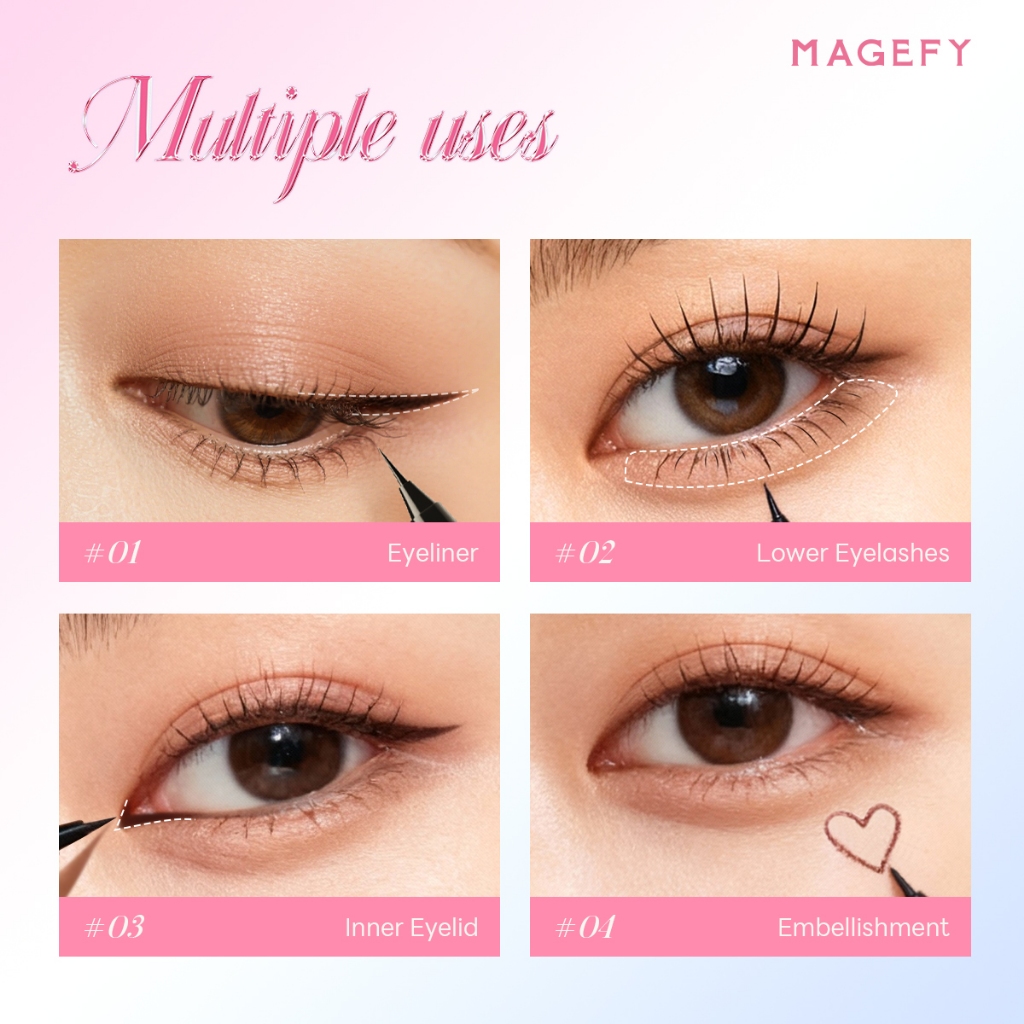 【Limited 】Bút kẻ mắt MAGEFY dạng lỏng lâu trôi nhanh khô chống nhòe và chống nước 0.01mm | BigBuy360 - bigbuy360.vn