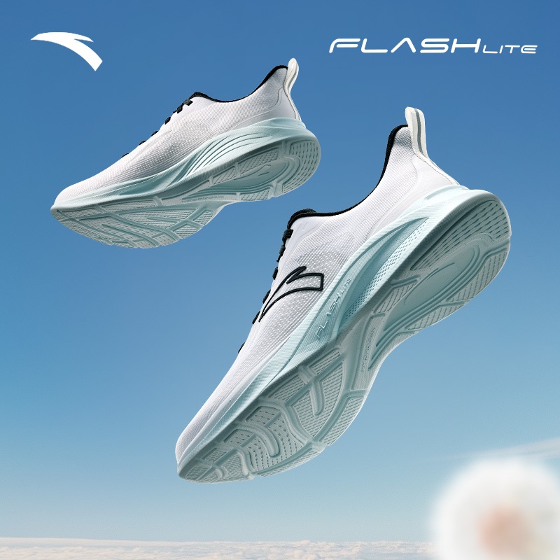 Giày chạy bộ ANTA FLASHLITE 3.0 nữ - Vải lưới thoáng khí, đế cao su chống trơn - Màu trắng/tím/cam