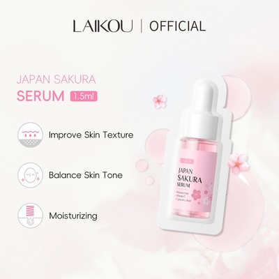 Laikou Japan Sakura Serum Brightening Shrink Pores Trẻ hóa da 1.5ml