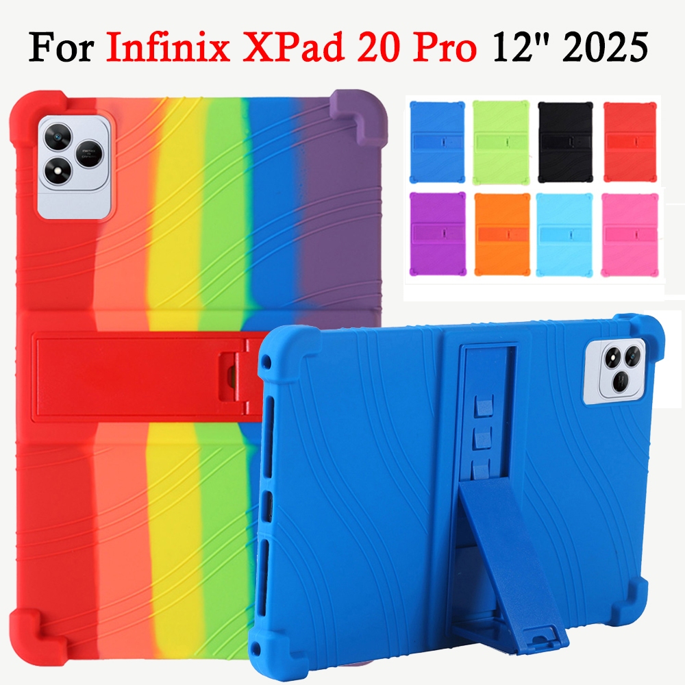Dành Cho Infinix XPAD 20 Pro 4G LTE WiFi 12 '' 2025 Dày Silicon Mềm Thời Trang Stent Android Tablet 