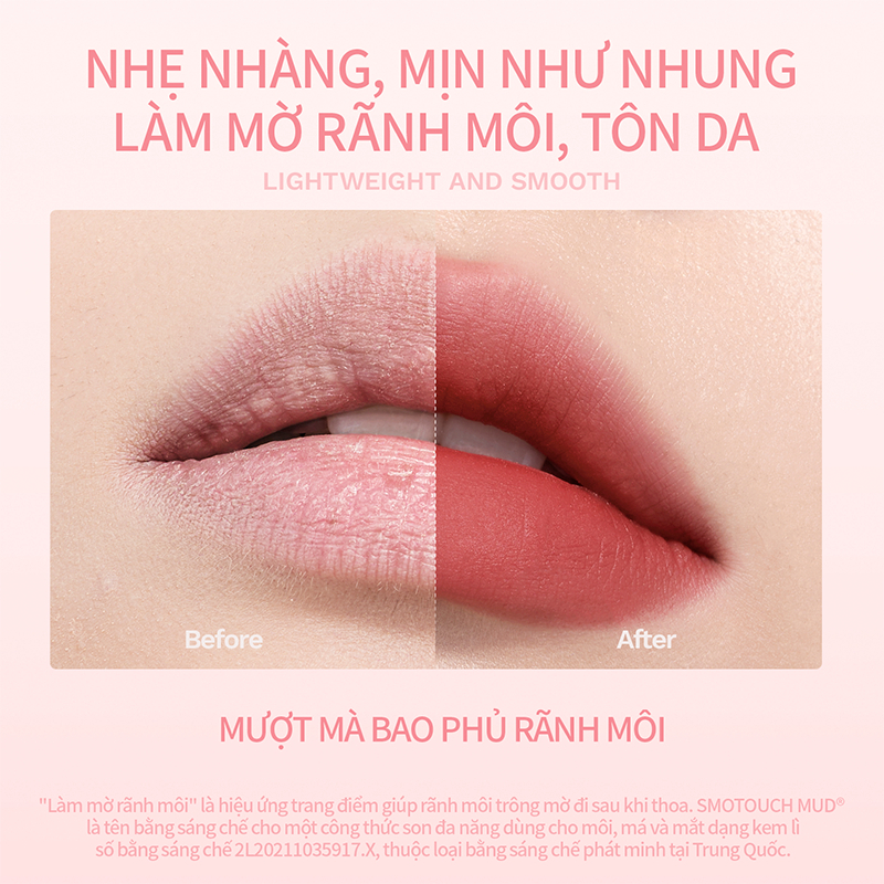 Mooekiss Matte Lip Cream 2g Cloud Feel Soft Velvet Lip Mud Lâu trôi Nhẹ | BigBuy360 - bigbuy360.vn
