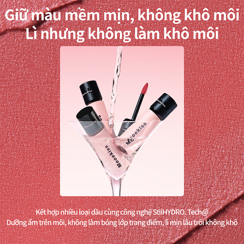 Mooekiss Matte Lip Cream 2g Cloud Feel Soft Velvet Lip Mud Lâu trôi Nhẹ | BigBuy360 - bigbuy360.vn