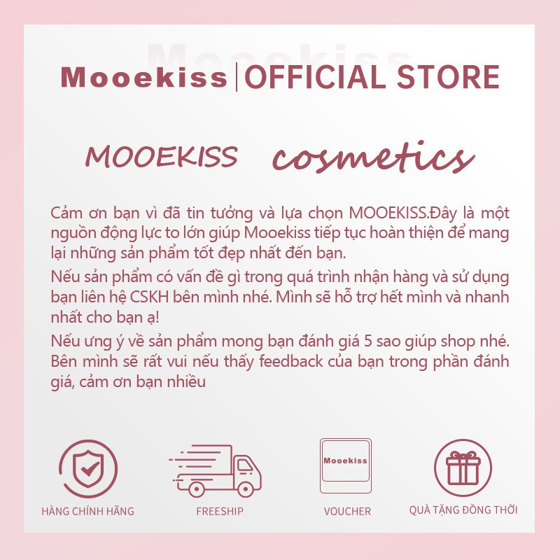 Mooekiss Matte Lip Cream 2g Cloud Feel Soft Velvet Lip Mud Lâu trôi Nhẹ | BigBuy360 - bigbuy360.vn
