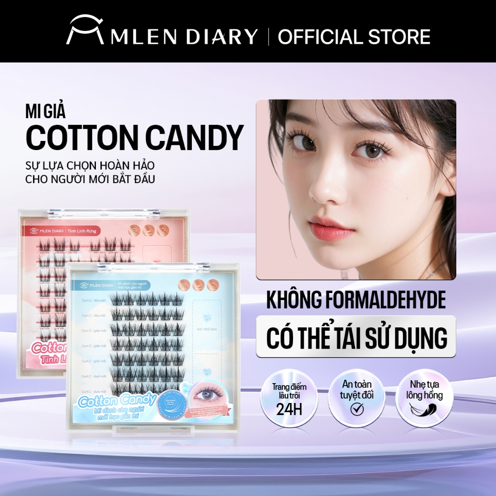 Mlen Diary Lông mi giả 9-12/13mm,C cong,Phù hợp với người bắt đầu,Tái sử dụng,Phân đoạn lông mi,Hot 