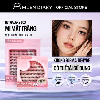  Mlen Diary BST Galaxy Box Mi giả kiểu lông cáo,C cong  8-12mm có thể sử dụng lại tự nhiên và bền đẹp bao gồm cả mi gia dài 
