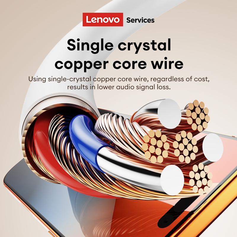Tai nghe có dây Lenovo YF02 Chất lượng âm thanh độ nét cao Hiệu ứng giảm tiếng ồn thông minh Micro có độ nhạy cao Trò chơi thể thao điện tử Cuộc gọi HD không có độ trễ cảm biến | BigBuy360 - bigbuy360.vn