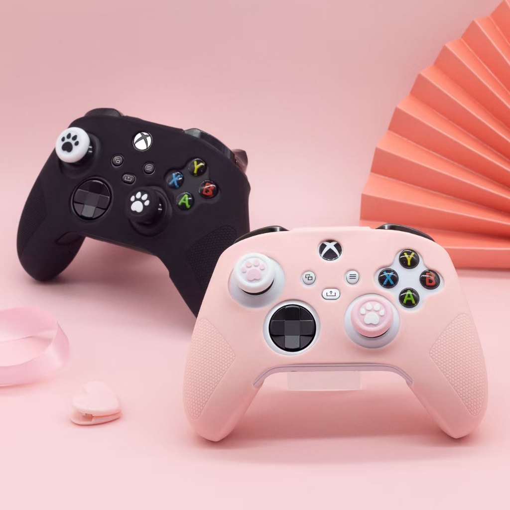 Vỏ bảo vệ silicone mềm cho bộ điều khiển Xbox Series X/S, Xbox One, Xbox 360 kèm nắp bọc cần analog 