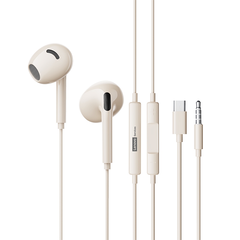 Tai nghe có dây Lenovo YF02 và tai nghe bán tai với trình điều khiển âm trầm 13mm và micrô HD cộng với cáp miễn phí rối | BigBuy360 - bigbuy360.vn