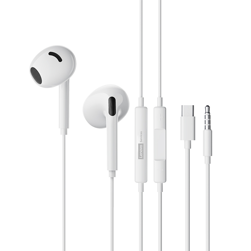 Tai nghe có dây Lenovo YF02 và tai nghe bán tai với trình điều khiển âm trầm 13mm và micrô HD cộng với cáp miễn phí rối | BigBuy360 - bigbuy360.vn