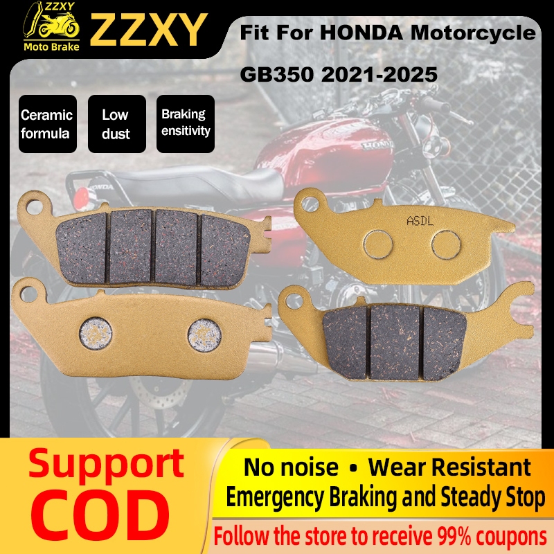 Dành Cho Xe HONDA GB350 2021-2025 1 Bộ Má Phanh Đĩa Trước Và Sau Bằng Sợi Gốm Xe Máy