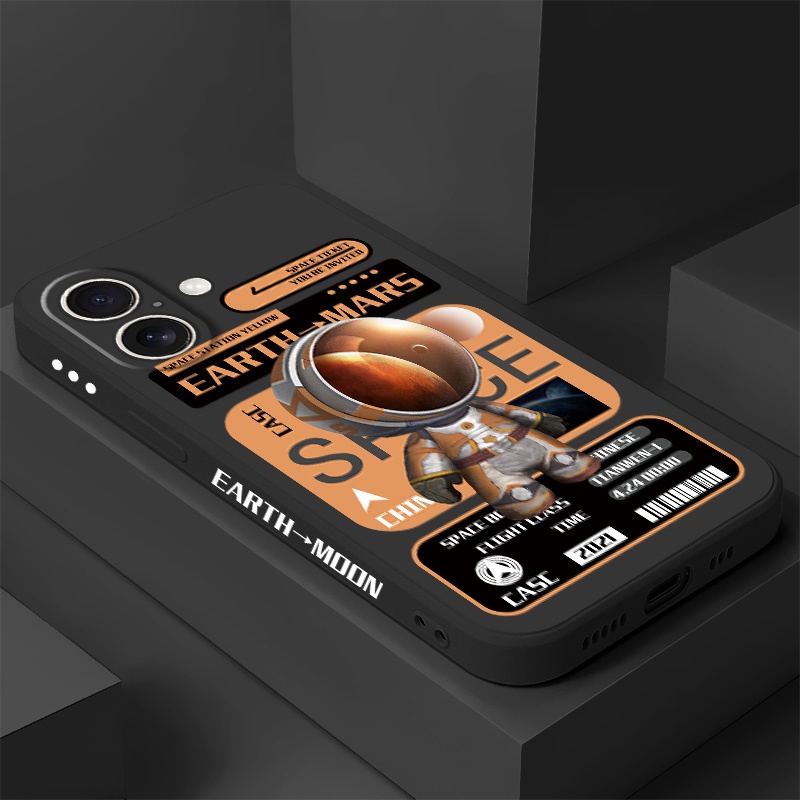 Ốp Điện Thoại Phi Hành Gia Cũ Cho IPhone 17 Air 16e 16 Pro Plus Max ProMax Classic Cover Thoải Mái C