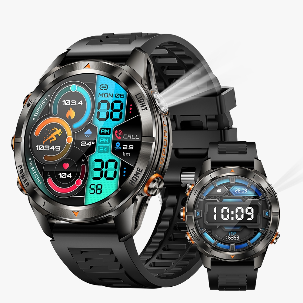 PAPW 1.46 "Màn hình AMOLED Da Fit App Watch Nam Tuổi thọ pin dài Đồng hồ thông minh đa thể thao