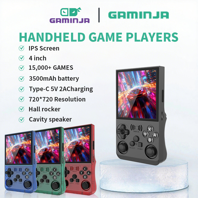 R36 Ultra ANS13 Nguồn Mở Màn Hình IPS 4 Inch Retro Tay Cầm Chơi Game Video Hệ Thống Linux Di Động Bỏ