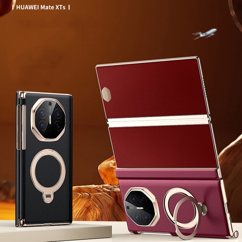 Vỏ MateXT Cho HUAWEI Mate XT Mate XTS Bản Lề Đôi Họa Tiết Nappa Xoay Vợt Chống Sốc Vỏ Điện Thoại Di 