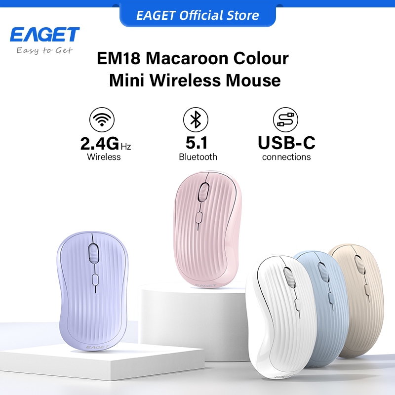 Chuột không dây Mini màu Macaroon EAGET EM18 (63g) | BigBuy360 - bigbuy360.vn