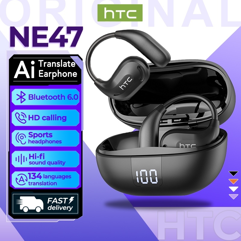 Tai nghe HTC NE47 Tai nghe dịch thuật Tai nghe Bluetooth 6.0 không dây  Hỗ trợ dịch 135 ngôn ngữ Tai