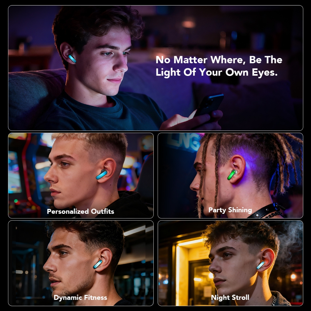 Tai nghe Bluetooth không dây MINISO MS110 HIFI Giảm tiếng ồn Nhiều chế độ hiệu ứng âm thanh Dịch AI Tai nghe Đèn RGB Tai nghe thể thao | BigBuy360 - bigbuy360.vn