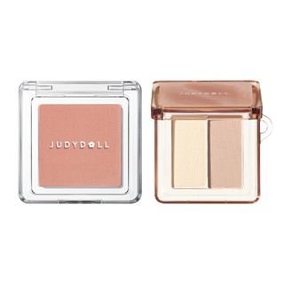   HANNAH OLALA  Combo Má đơn Judydoll Single Blush 2g + Tạo khối Judydoll Mini Highlight Contour Pallete 2g 