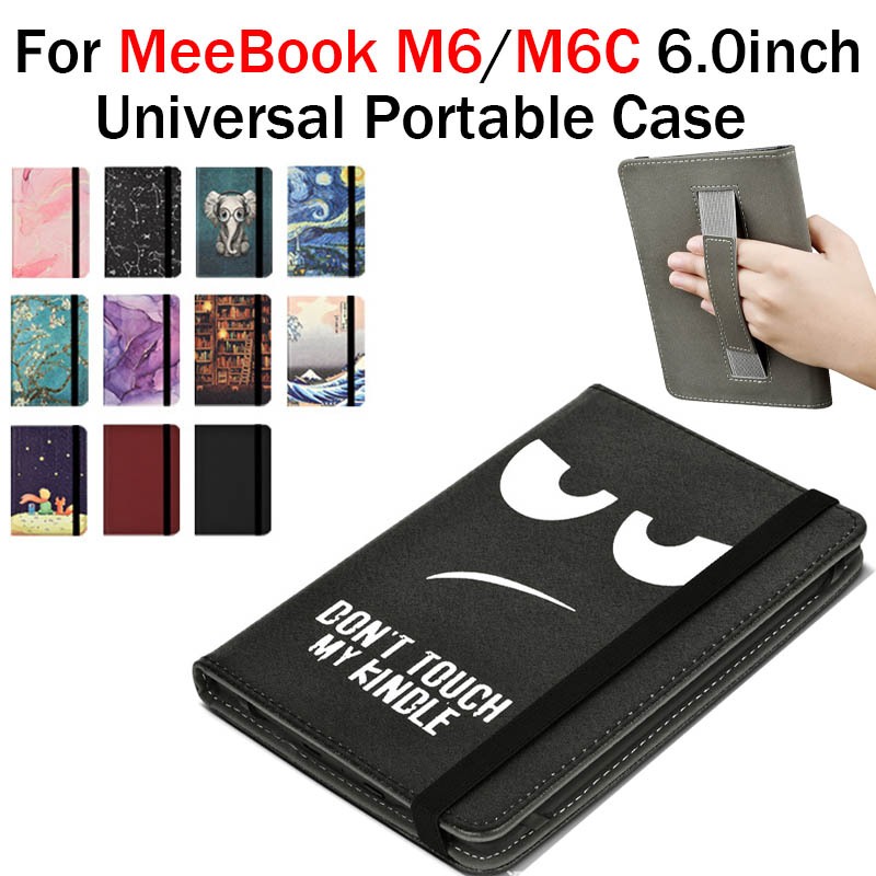Dành Cho MeeBook M6 M6C 6.0 '' Ốp Lưng Lật Chất Lượng Cao Thời Trang Meebook M6 C E-Reader Vỏ Da Cầm