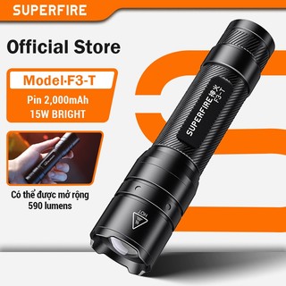 Đèn pin Superfire F11-T 10W chống nước, phóng to, sạc lại được - Perfect cho cắm trại và đi bộ đường dài