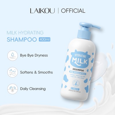 Dầu Gội Dưỡng Ẩm Sữa LAIKOU Với Collagen & Hyaluronic Acid - Dành Cho Mọi Loại Tóc Làm Mềm & Mịn 400ml