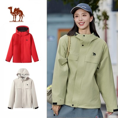Áo khoác chắc chắn toàn cầu CAMEL CROWN dành cho nữ, Áo khoác leo núi ngoài trời có mũ trùm đầu một mảnh