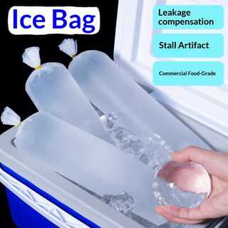 100 túi Ice Cycling Bag Ice Bag Giá đỡ thương mại thực phẩm dày túi đá phẳng