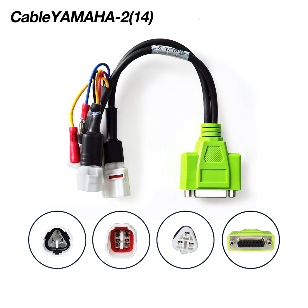 Công cụ chẩn đoán xe máy MOTO-14 cho YAMAHA-2 3PIN 4PIN đến DB15PIN Kết nối hoạt động cho M100 / M10
