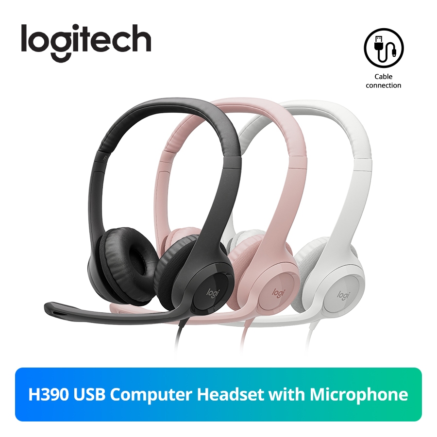 [Siêu rẻ] Tai nghe USB Logitech H390 có micrô chống ồn, micrô có thể thu vào, tai nghe siêu mềm