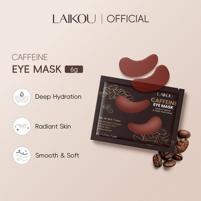 Mặt nạ mắt LAIKOU Caffeine - Phục hồi & dưỡng ẩm cho vùng dưới mắt 6g / cặp