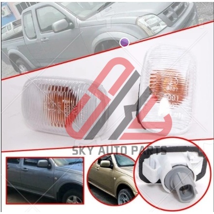 FENDER ĐÈN TÍN HIỆU BÊN ĐÈN TÍN HIỆU (TRẮNG và VÀNG) CHO ISUZU DMAX 2005 2006 2007 2008 2009 2010 20