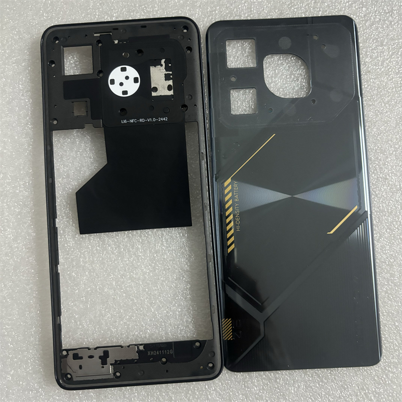 Dành cho tecno pova 6 Neo Full Housing Case Khung giữa + Nắp sau pin Thay thế cửa sau (Không có came