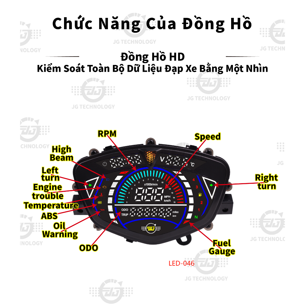 Dành cho Yamaha lc135 V1 Crypton 110 CRYPTON X 135 CRYPTON R 135 phích cắm sửa đổi đồng hồ kỹ thuật 