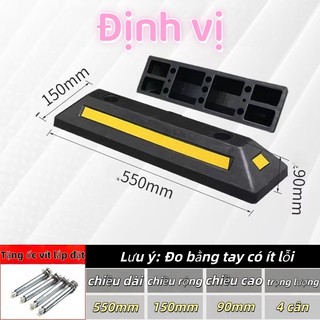 Chặn Bánh Xe Ô Tô Cao Su Cao 9 Rộng 15 Dài 55cm Đủ Phụ Kiện Đi Kèm