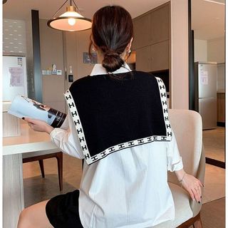  Mùa Xuân Mùa Hè Dệt Kim Khăn Choàng Nhỏ Thắt Nút Bên Ngoài Len Điều Hòa Không Khí Khăn Choàng Thu Đông Influencer Vai Nữ Giả Cashmere Bảo Vệ Cổ Tử Cung Cột Sống Khăn 