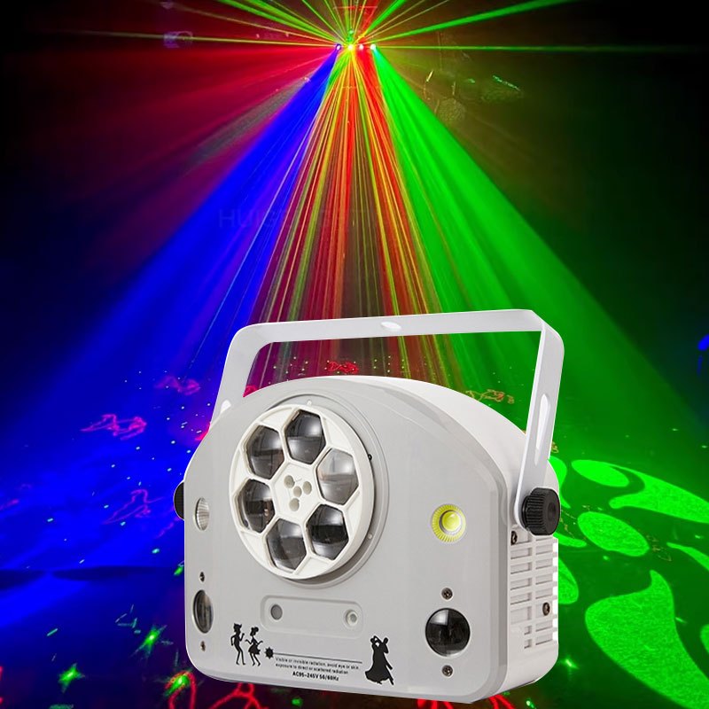 Đèn hiệu ứng bốn trong một KTV Flash Điều khiển bằng giọng nói Bee Eye Laser Light Ballroom Bar nhấp