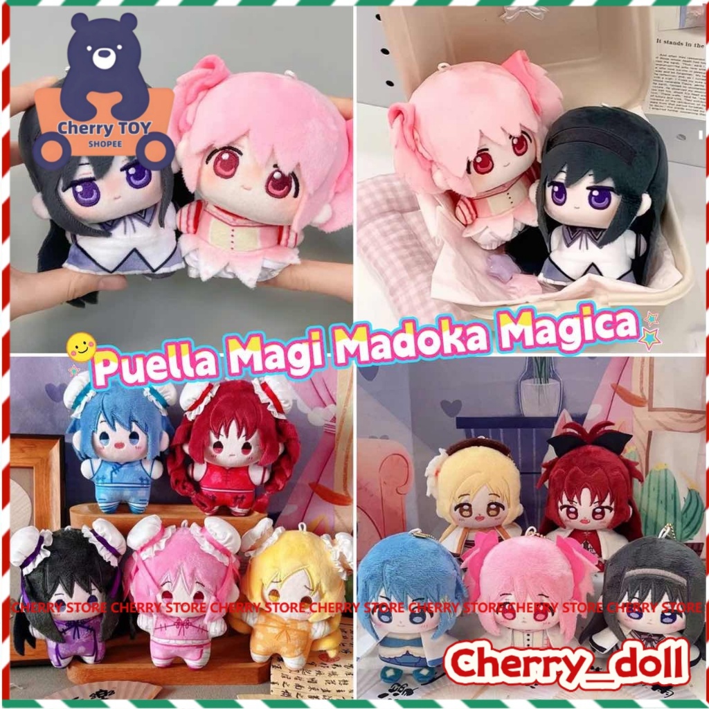 10cm Puella Magi Madoka Magica Plush Sakura Kyoko Kaname Madoka Tomoe Mami Cartoon Anime Figure Stuf