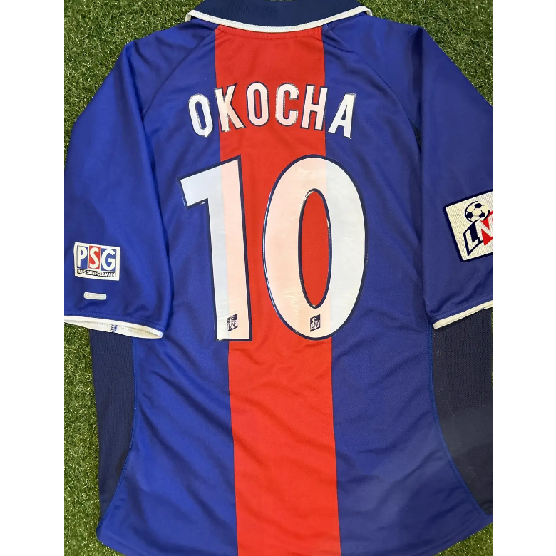 Áo thun cổ điển dành cho fan PSG với hình in Okocha và Anelka, chất lượng cao