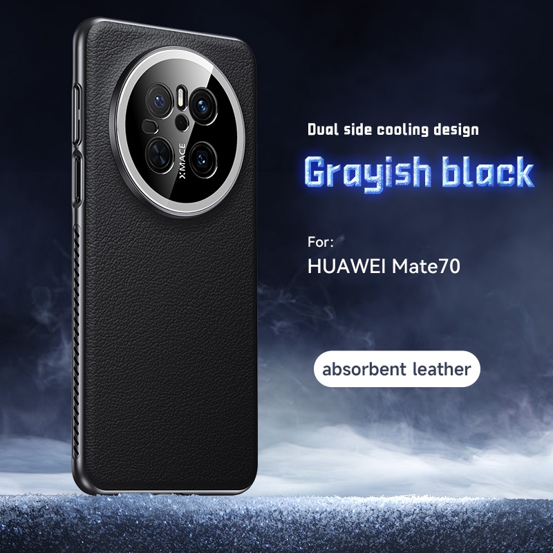 Dành Cho Huawei Mate 60 70 Pro Plus Ốp Lưng Bao Da Kim Loại Bảo Vệ Mặt Sau Dành Cho Huawei Mate 60 7