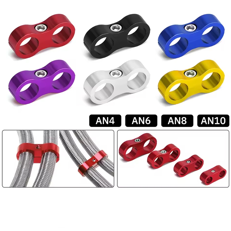 1 Đa Năng AN4 AN6 AN8 AN10 AN12 Phô Mai Dầu Nhiên Liệu Nước Ống Tách Bộ Chia Kẹp Dây Nhôm Tách JR-SL
