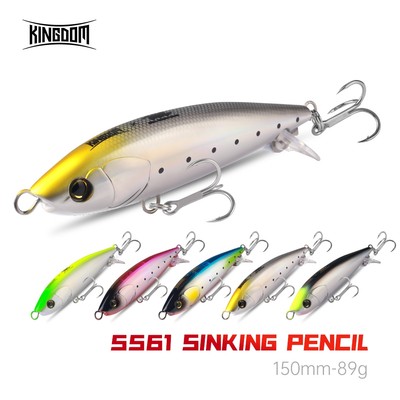 Mồi Câu Cá Chìm Wobbler 150mm 89g ABS Cứng, Phản Quang Cao Cấp, Móc Treble Tăng Cường