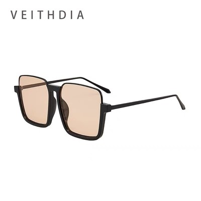 VEITHDIA Kính Râm Unisex, Khung Lớn, Phong Cách Retro, Cầu Đôi, Chống Tia UV400 - Mã JS2089