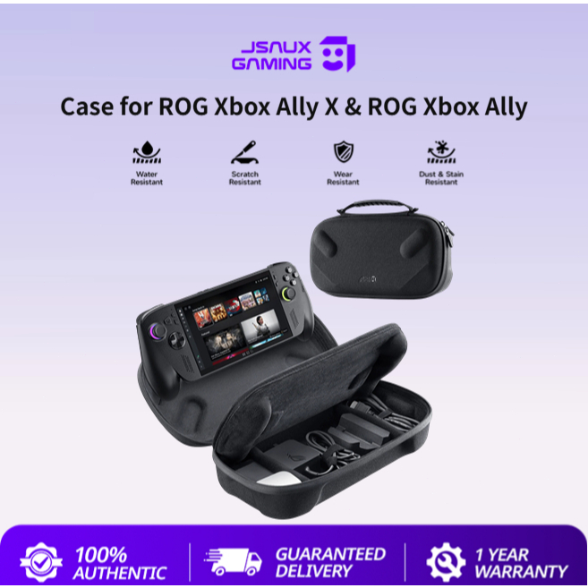JSAUX Hộp đựng cho Case for ROG Xbox Ally / ROG Xbox Ally X (2025) Vỏ cứng bảo vệ hai tầng, Túi đựng du lịch di động hai lớp phù hợp với bộ chuyển đổi, Cable-BG0136