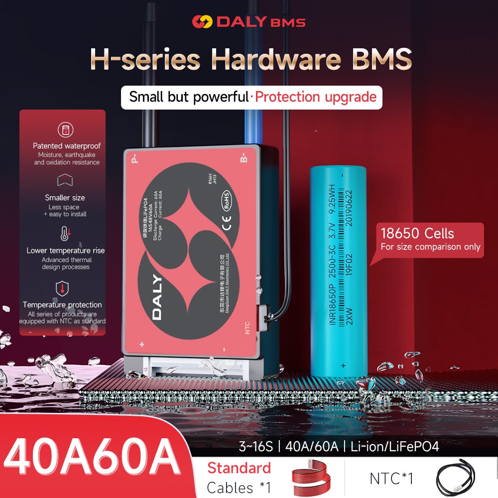 Phần cứng DALY BMS 12V 24V Lifepo 4 4S 8S 20A 60A 40A BMS