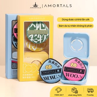  Mút Tán Kem Nền AMORTALS – Bông Phấn Đen Mới Bộ XL Dụng Cụ Trang Điểm Cao Cấp 