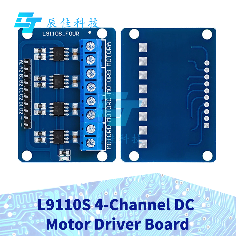 Bảng điều khiển động cơ DC 4 kênh L9110S - Mô-đun điều khiển băng chữ H 4 chiều cho robot ô tô thông